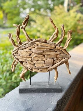 🆕 Listing!  Vintage | Driftwood Crab Sculpture